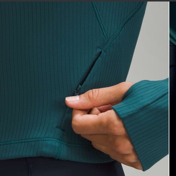 Lululemon It’s Rulu Run Ribbed Cropped Half-zip - Picture 2 of 7